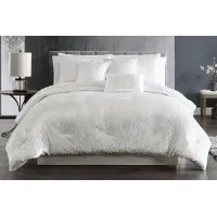 Recine White 7 Pc King Comforter Set