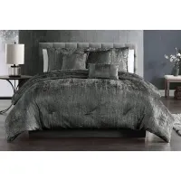 Recine Charcoal 7 Pc King Comforter Set