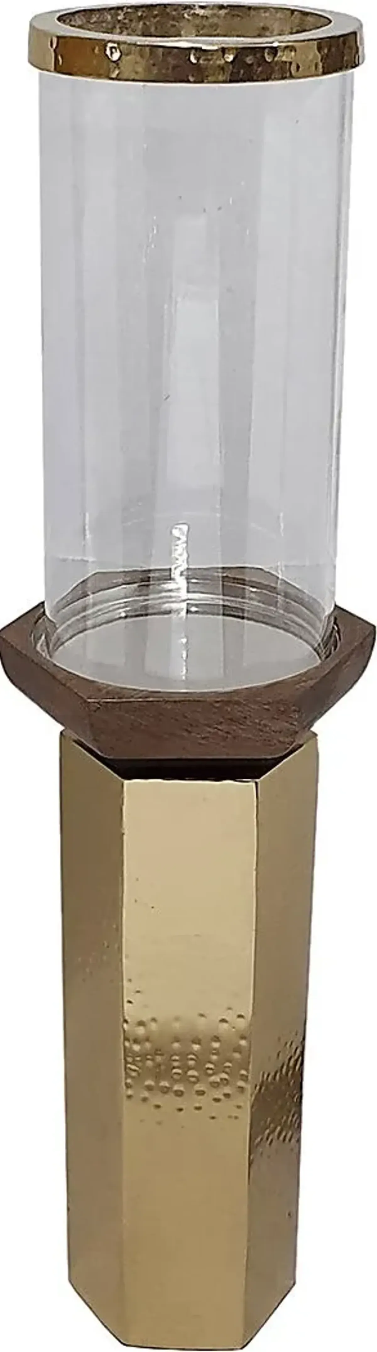 Cachuma II Gold Candle Holder