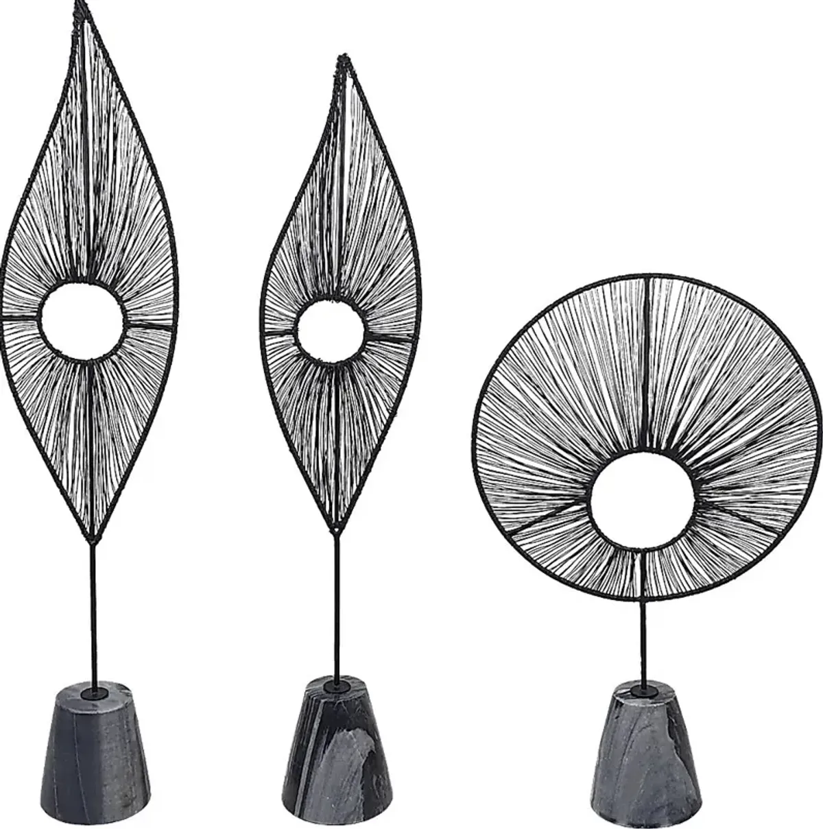 Boggiano Black Statue, Set of 3