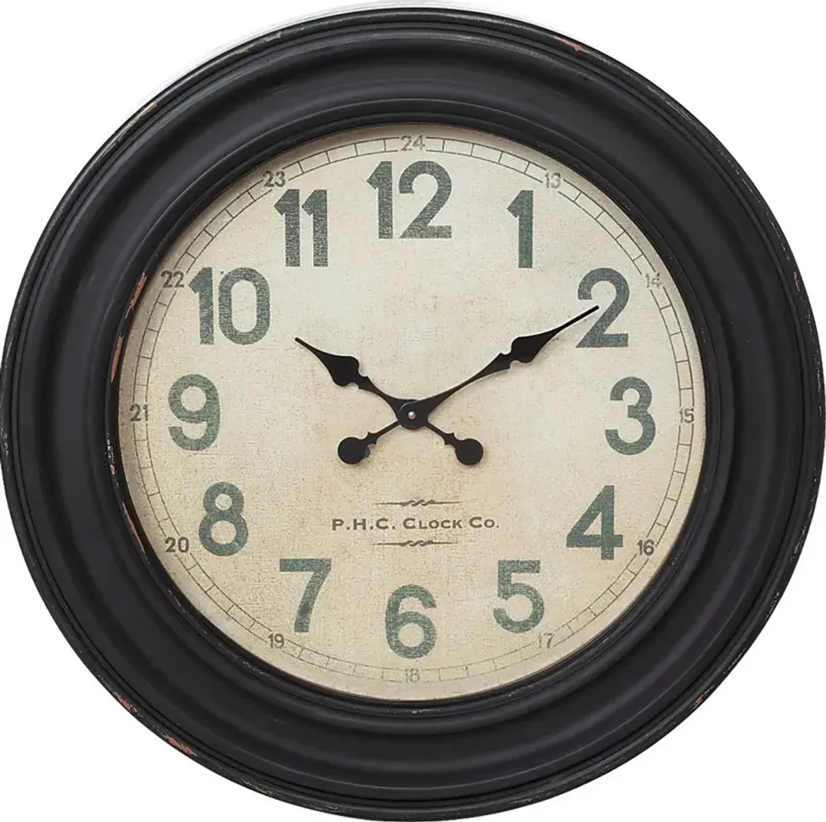 Bitar Black Wall Clock