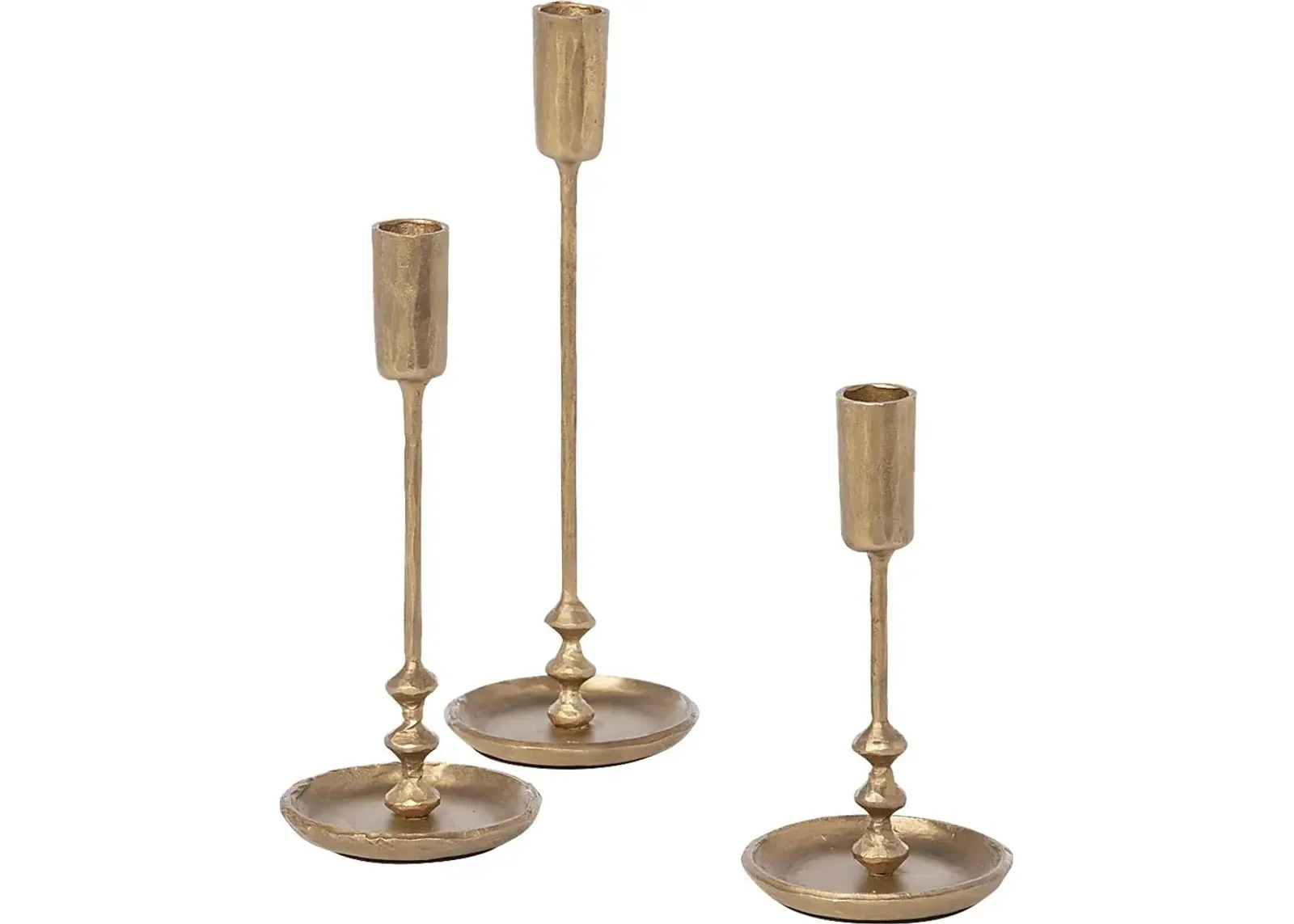 Clattam Gold Candle Holder, Set of 3