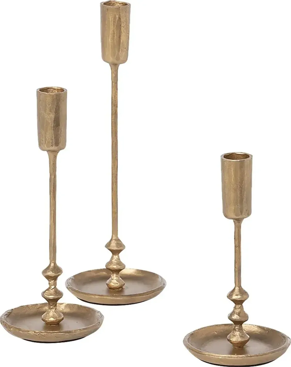 Clattam Gold Candle Holder, Set of 3