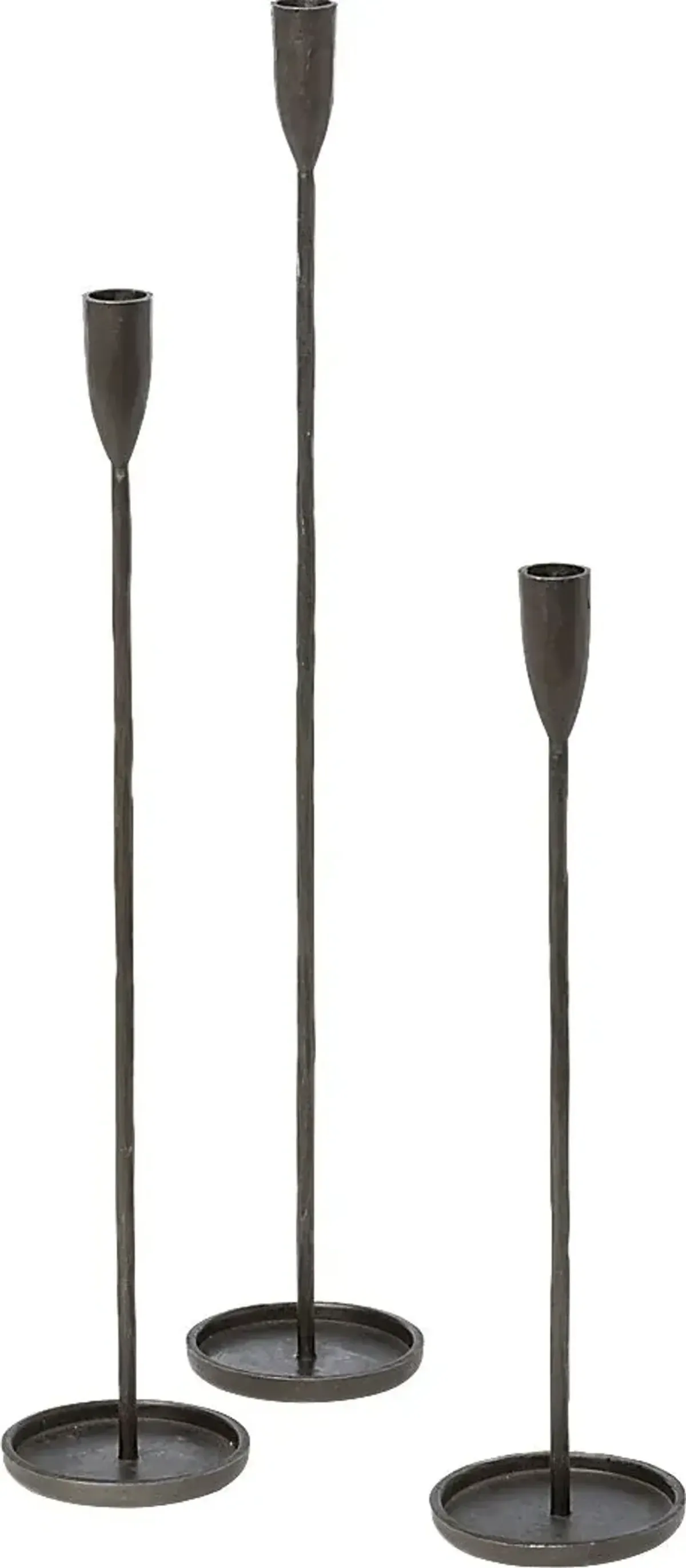 Crestloch II Black Candle Holder, Set of 3