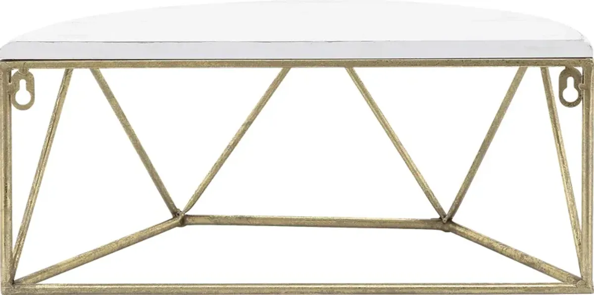 Renezet Gold Wall Shelf