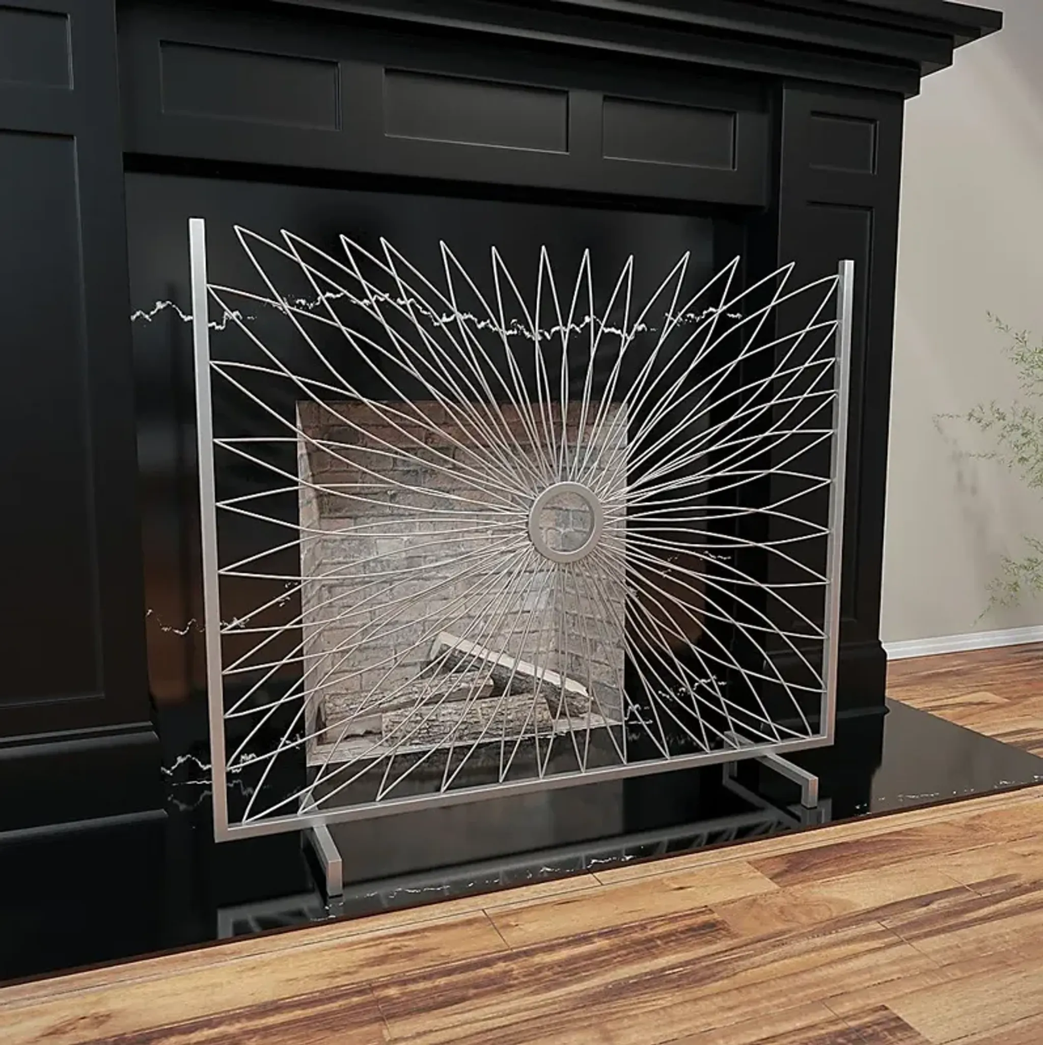 Willowblue Silver Fireplace Screen Rooms To Go | Furniture.com
