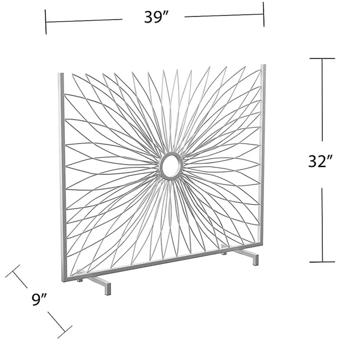 Willowblue Silver Fireplace Screen