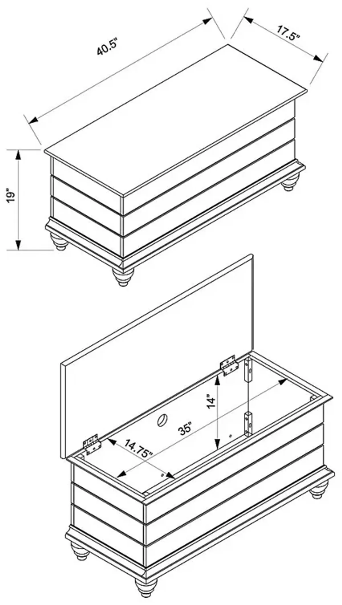 Lawton White Cedar Chest