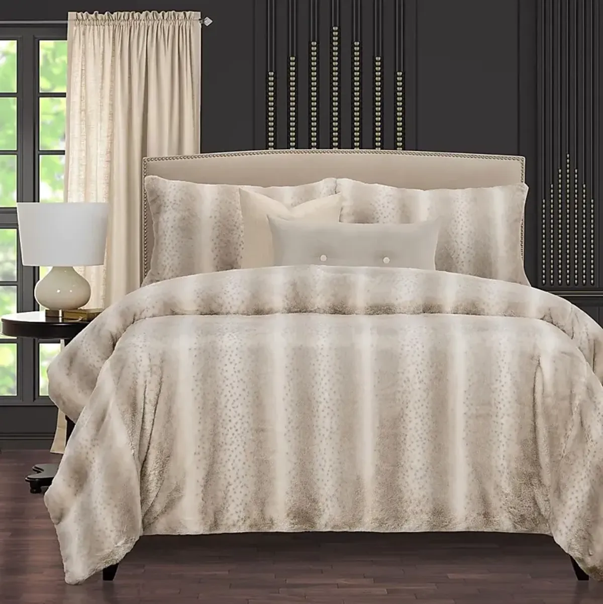 Dannenberg Gray 6pc Queen Duvet Cover Set