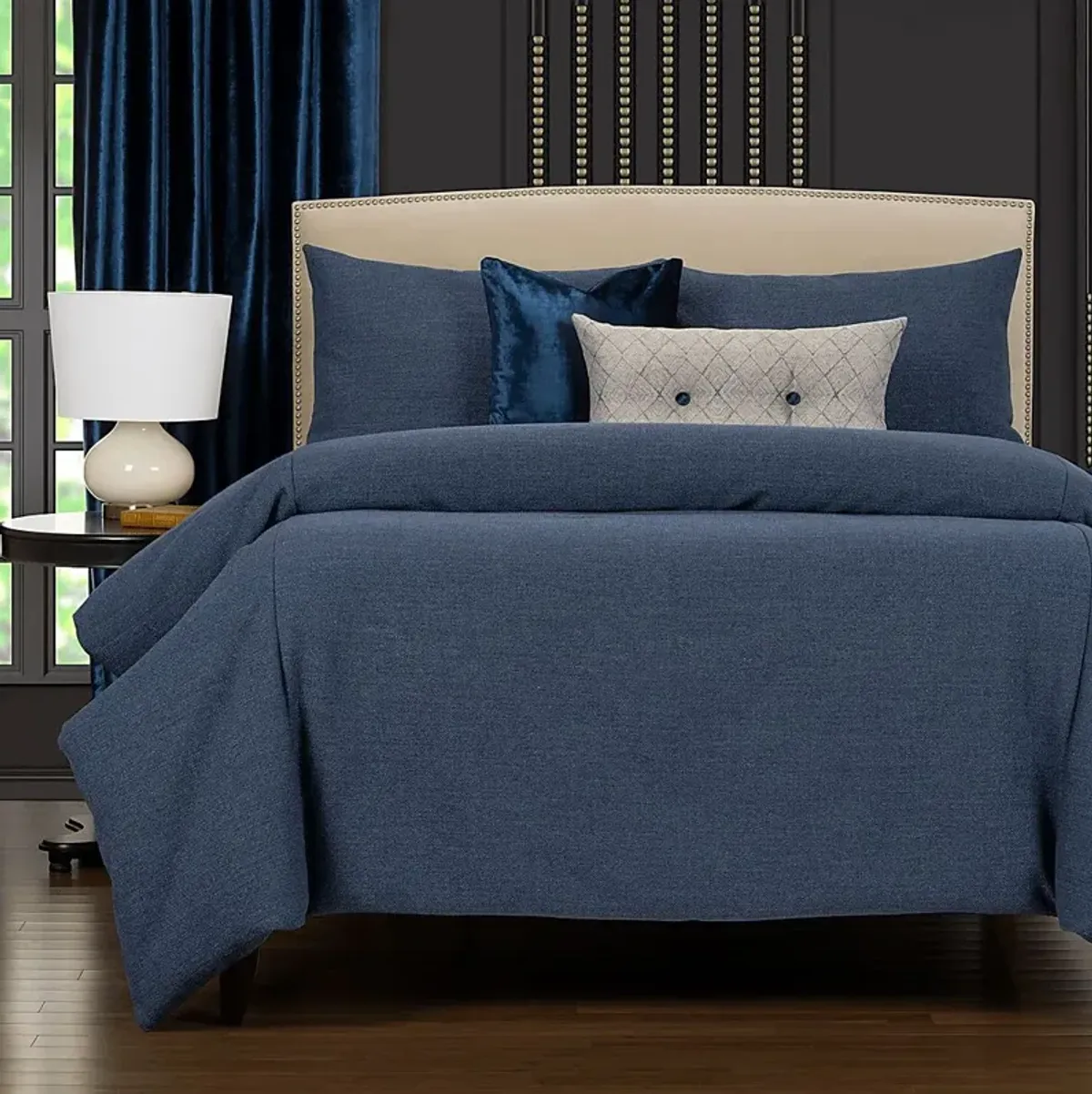 Moughon Blue 6pc Queen Duvet Cover Set