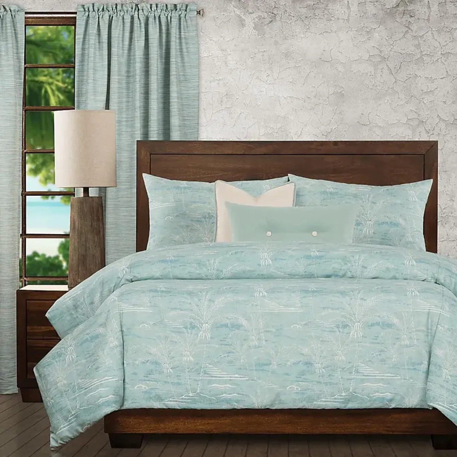 Tatnall Blue 6pc King Duvet Cover Set