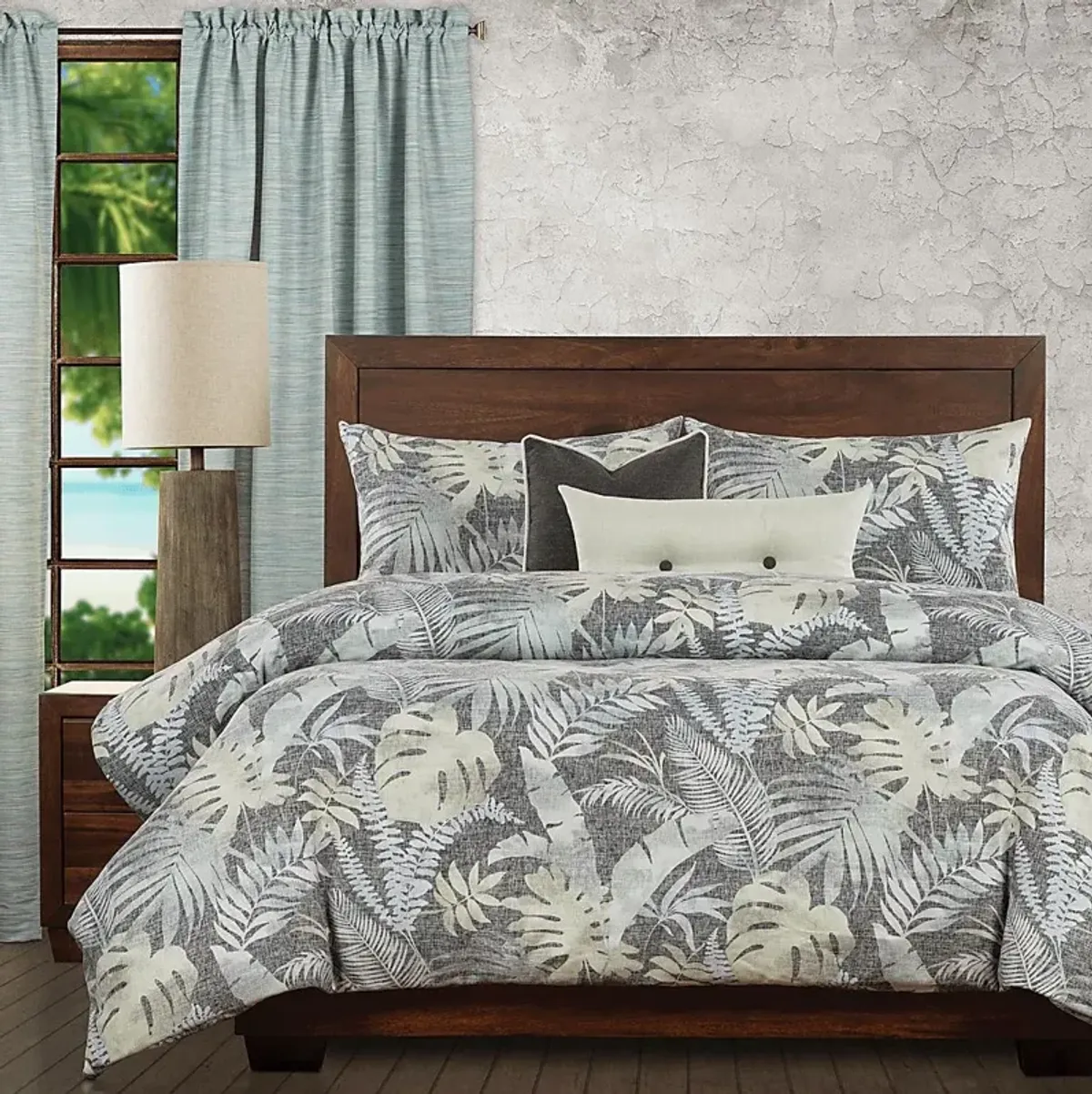 Tufthunter Gray 6pc Queen Duvet Cover Set