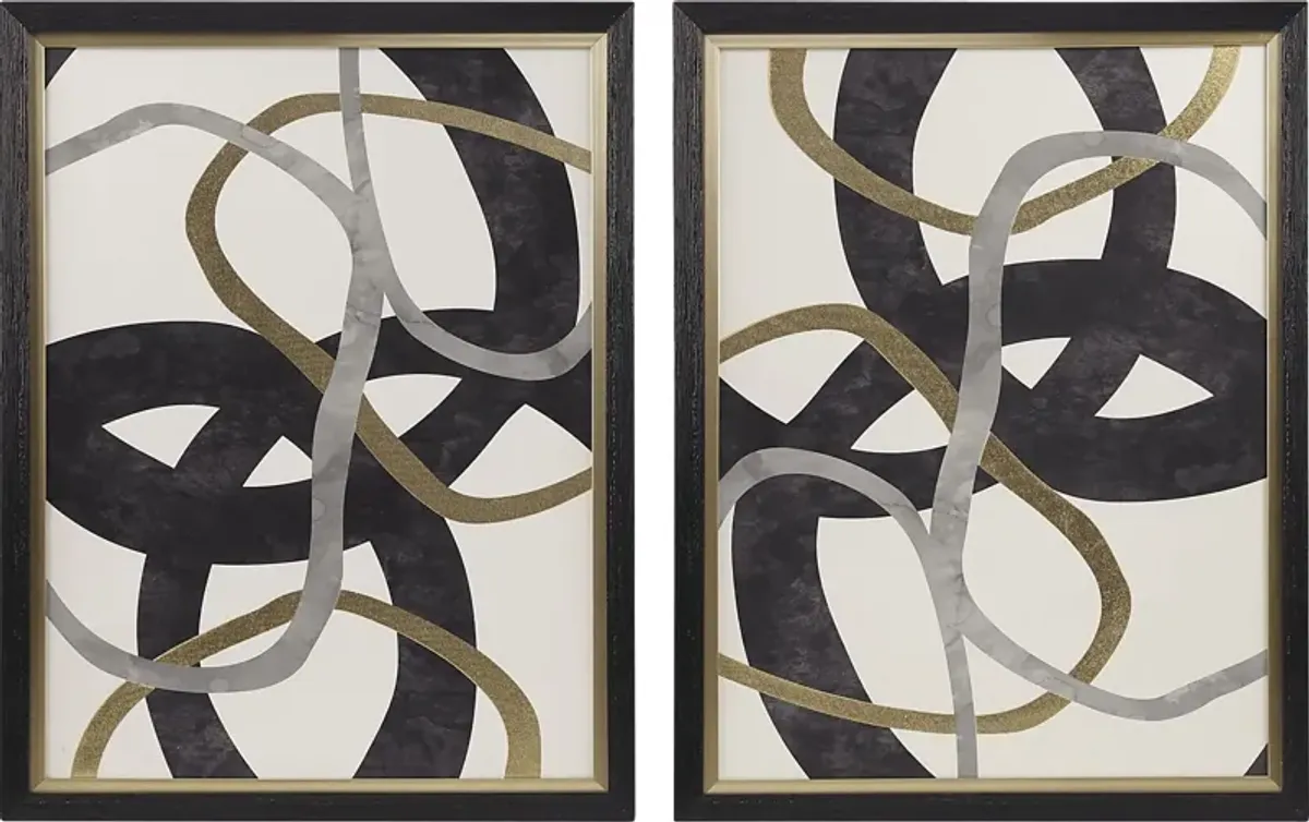 Reardon Black Artwork, Set of 2