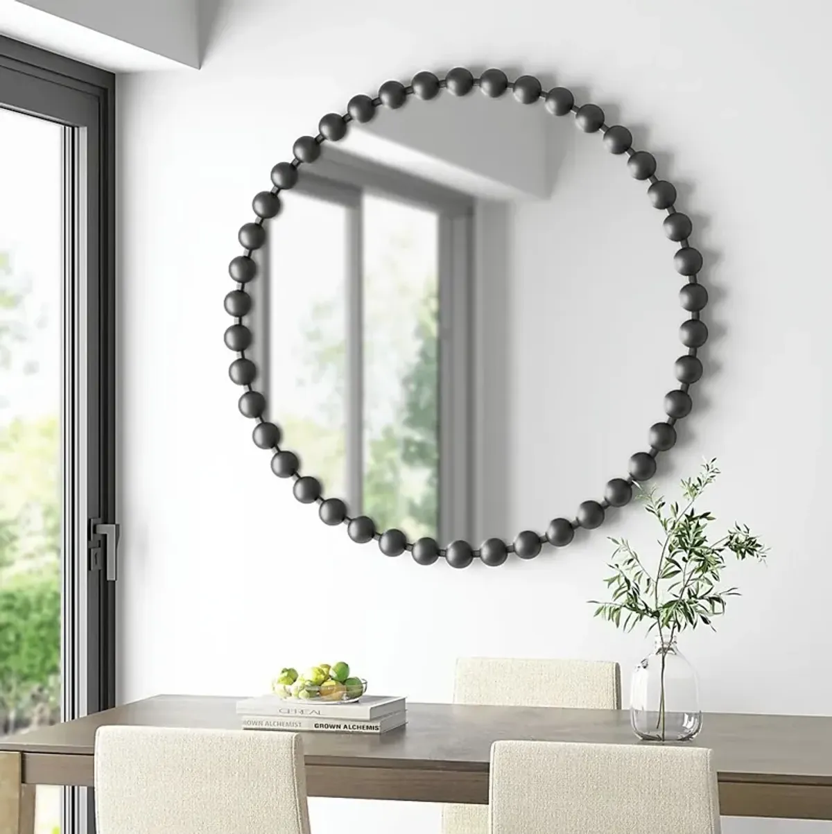 Halbrent Black Accent Mirror