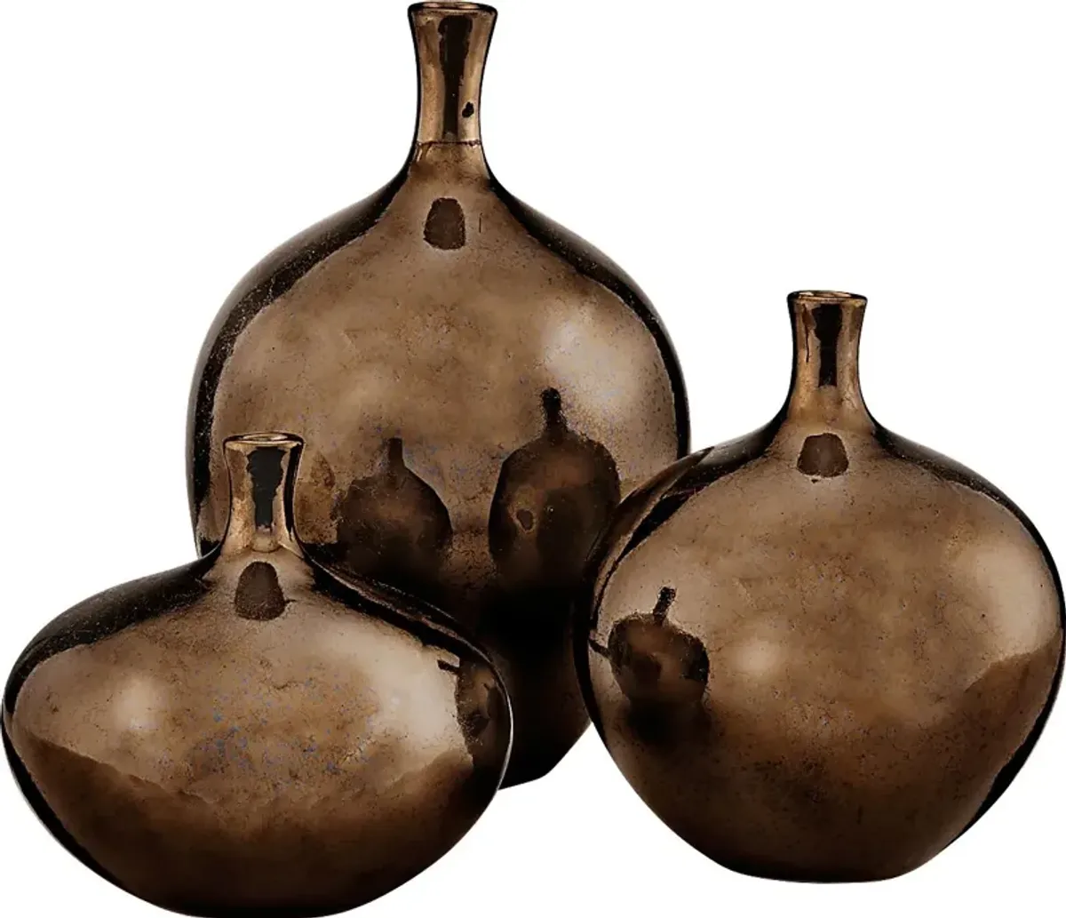 Jagaden Bronze Vase, Set of 3