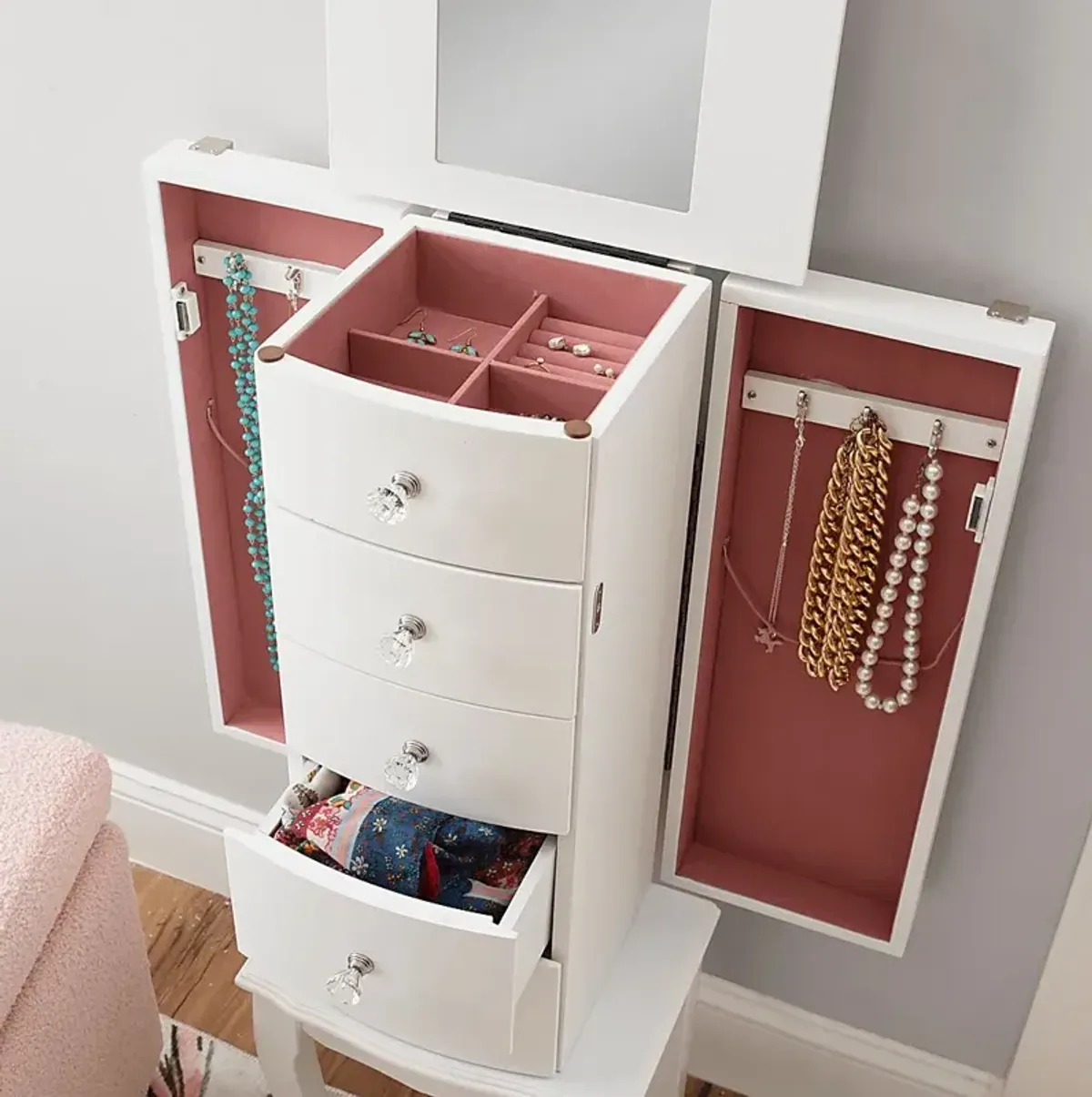 Howison White Jewelry Armoire