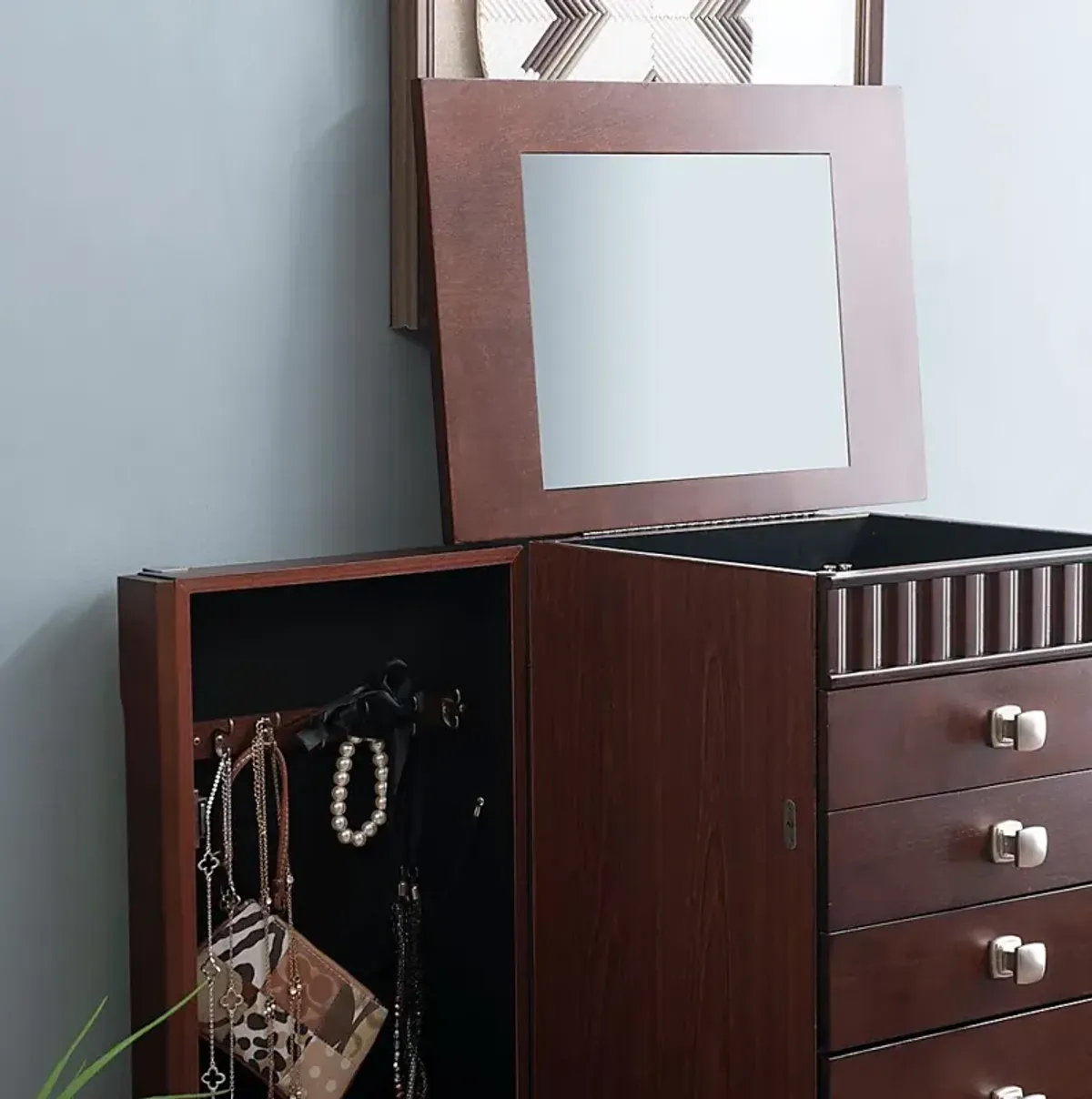 Kabrawa Brown Jewelry Armoire