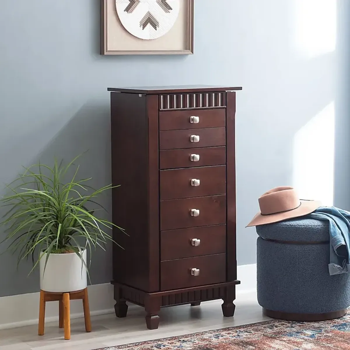 Kabrawa Brown Jewelry Armoire