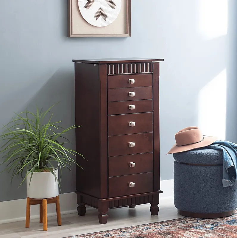 Kabrawa Brown Jewelry Armoire