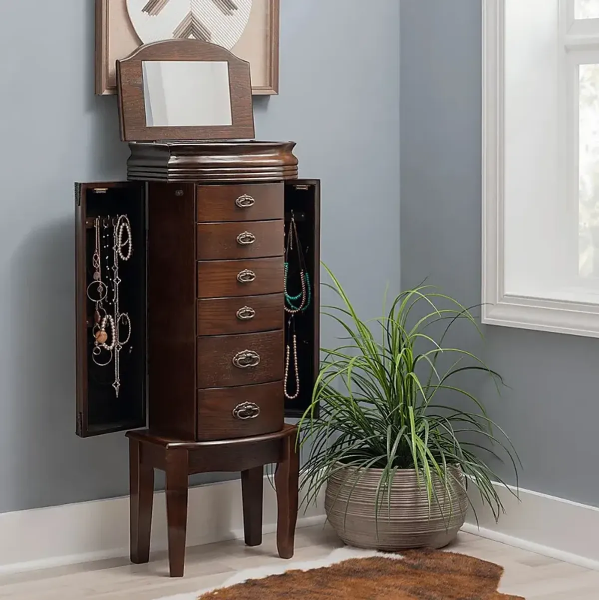 Jonquill Brown Jewelry Armoire