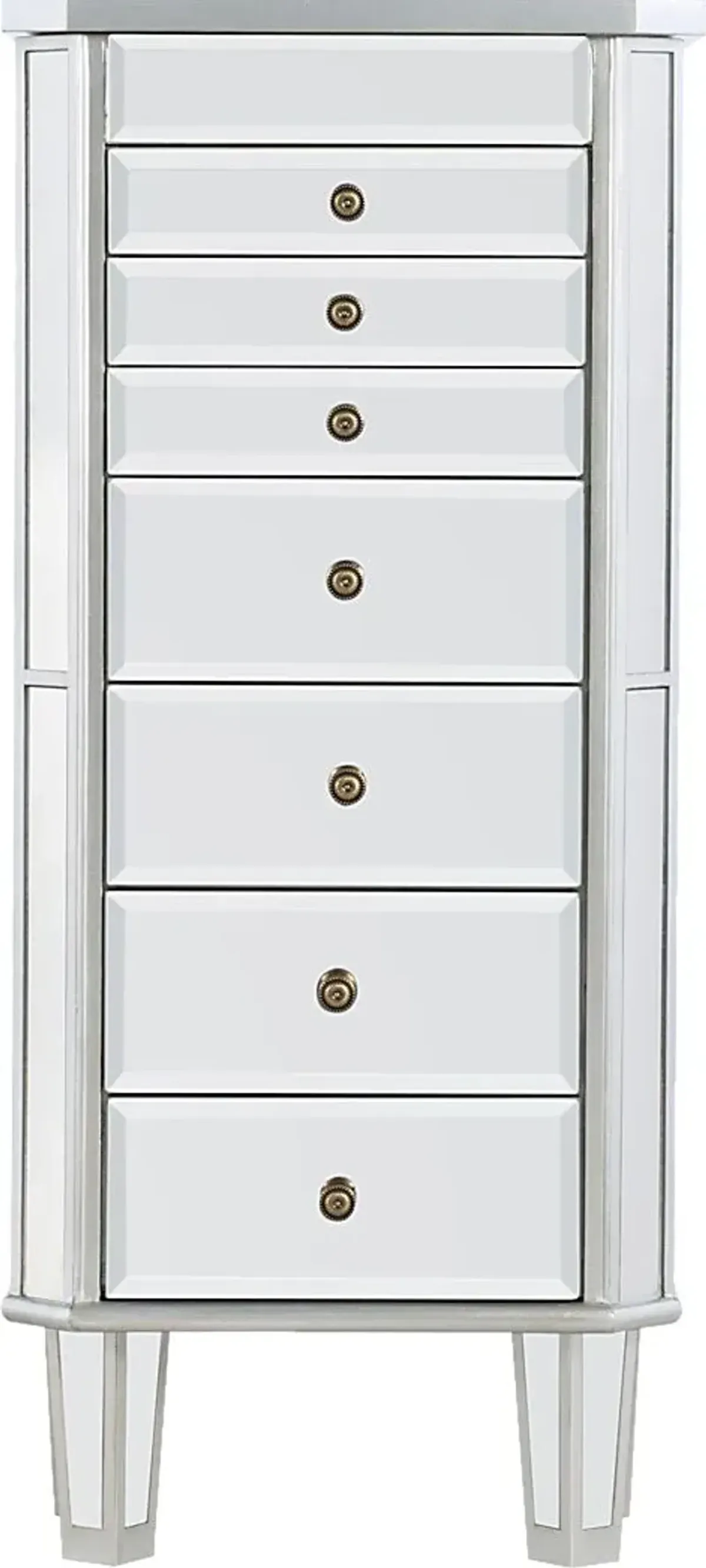 Hildreth Gray Mirrored Jewelry Armoire