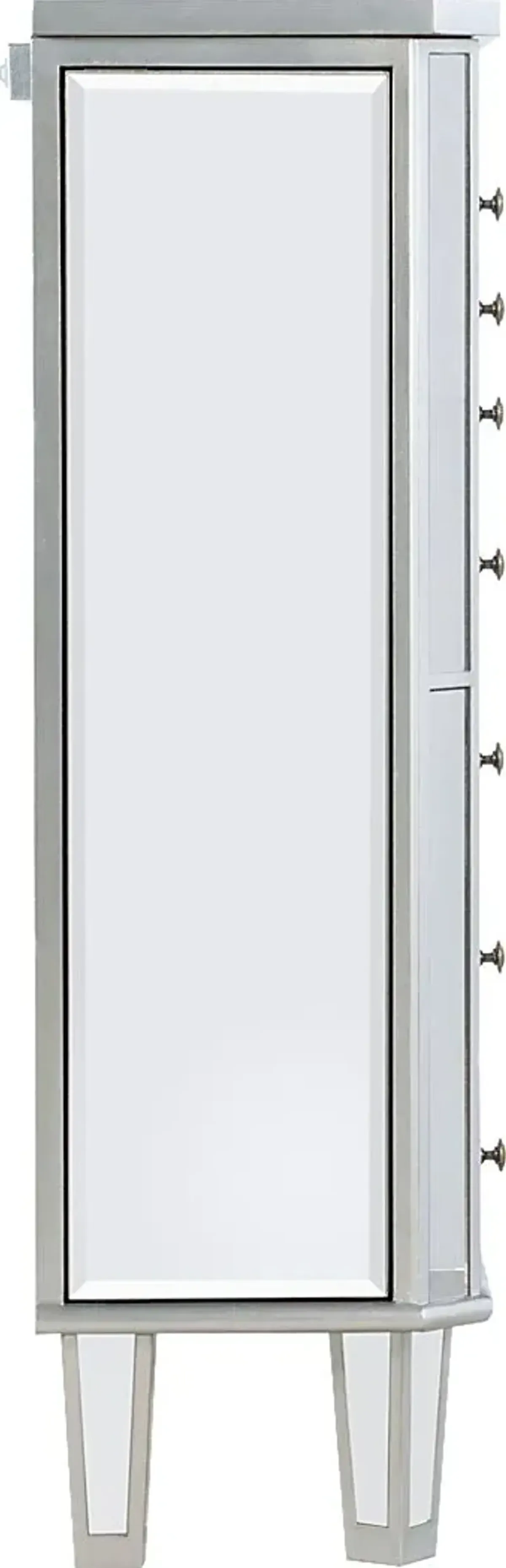 Hildreth Gray Mirrored Jewelry Armoire