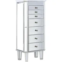 Hildreth Gray Mirrored Jewelry Armoire
