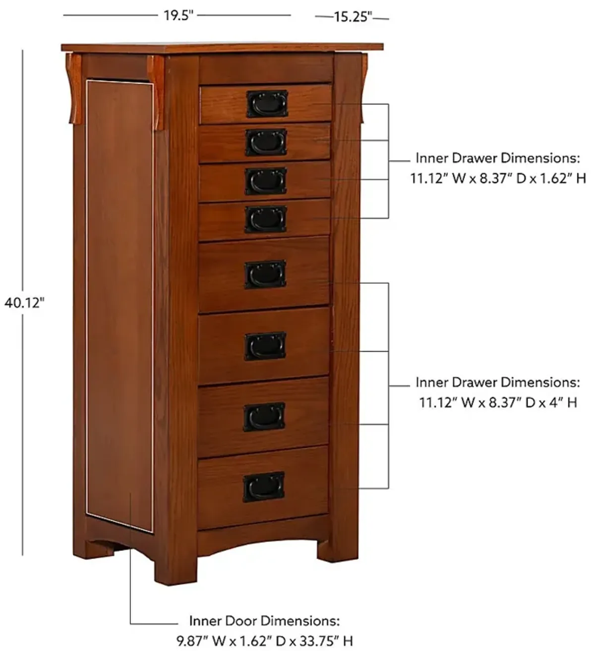 Alvina Brown Jewelry Armoire