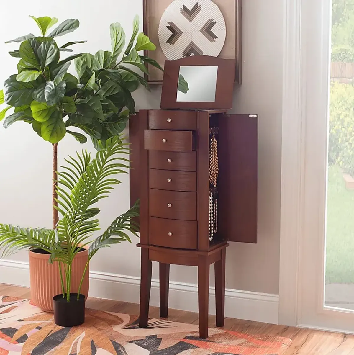 Chipco Brown Jewelry Armoire