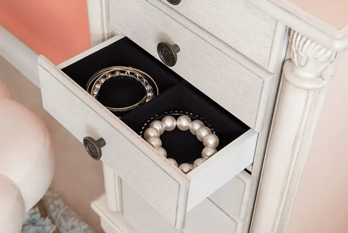 Everinaa White Jewelry Armoire