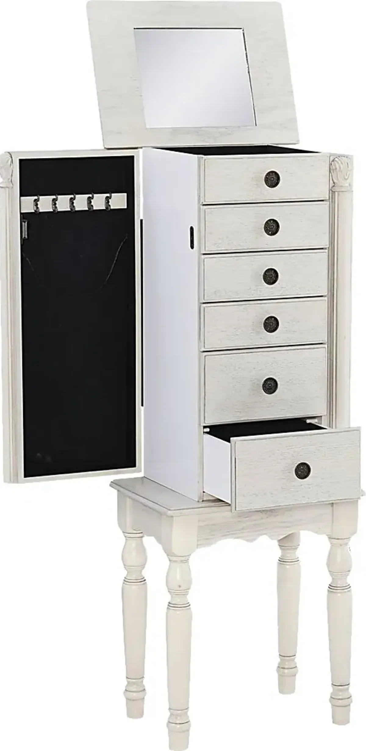 Everinaa White Jewelry Armoire