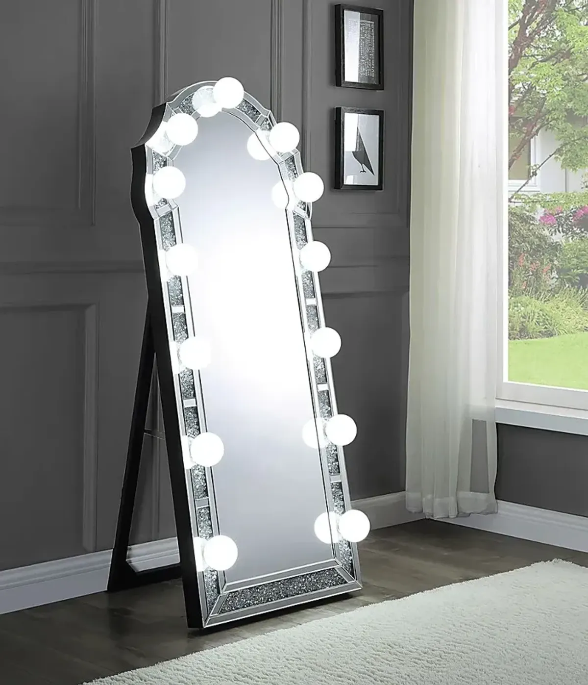 Brentler Silver Floor Mirror