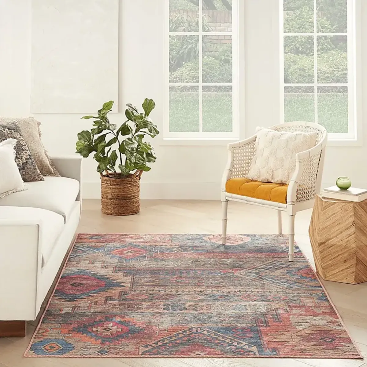 Evellano Multi 5'3 x 7'3  Rug