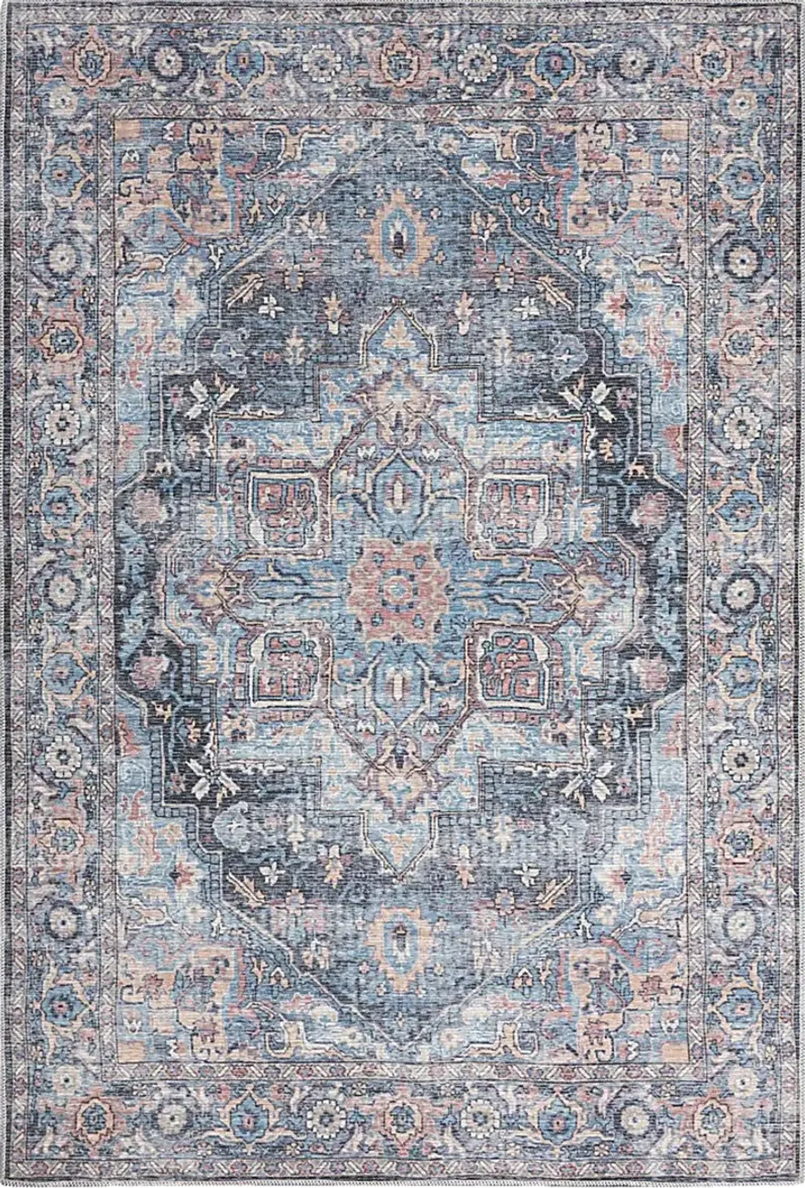 Coleena Light Blue 5'3 x 7'3  Rug