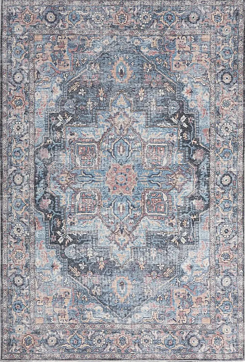 Coleena Light Blue 5'3 x 7'3  Rug