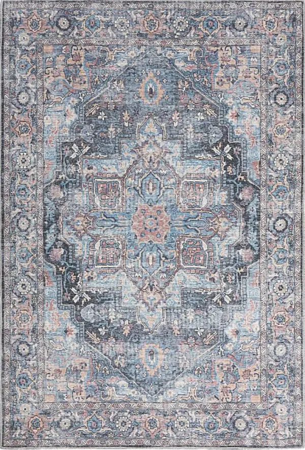 Coleena Light Blue 5'3 x 7'3 Rug