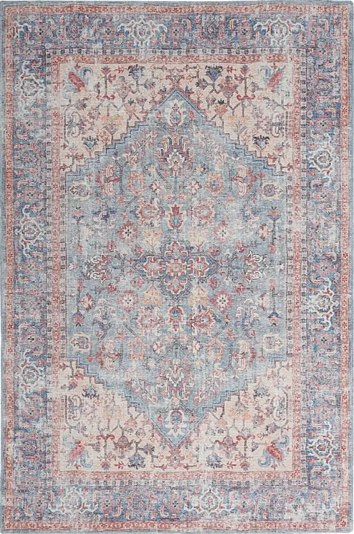 Haleigh Elle Blue 2' x 6'  Runner Rug