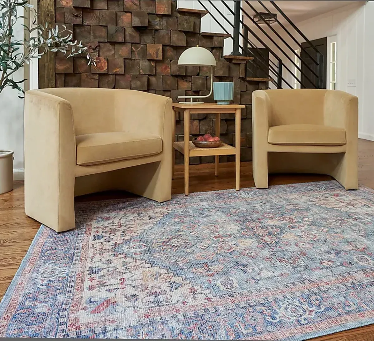 Haleigh Elle Blue 5'3 x 7'3  Rug