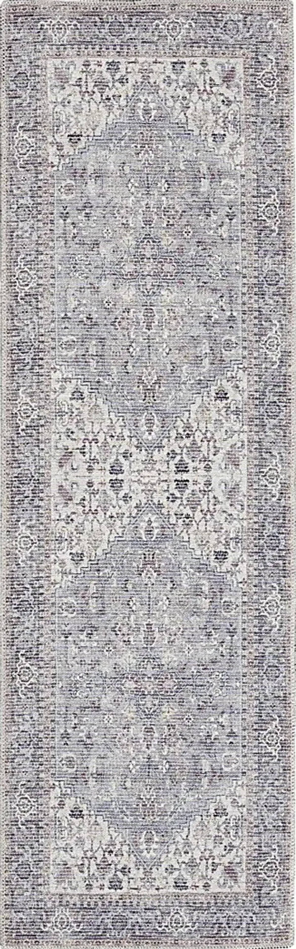 Haleigh Elle Gray 2' x 6'  Runner Rug