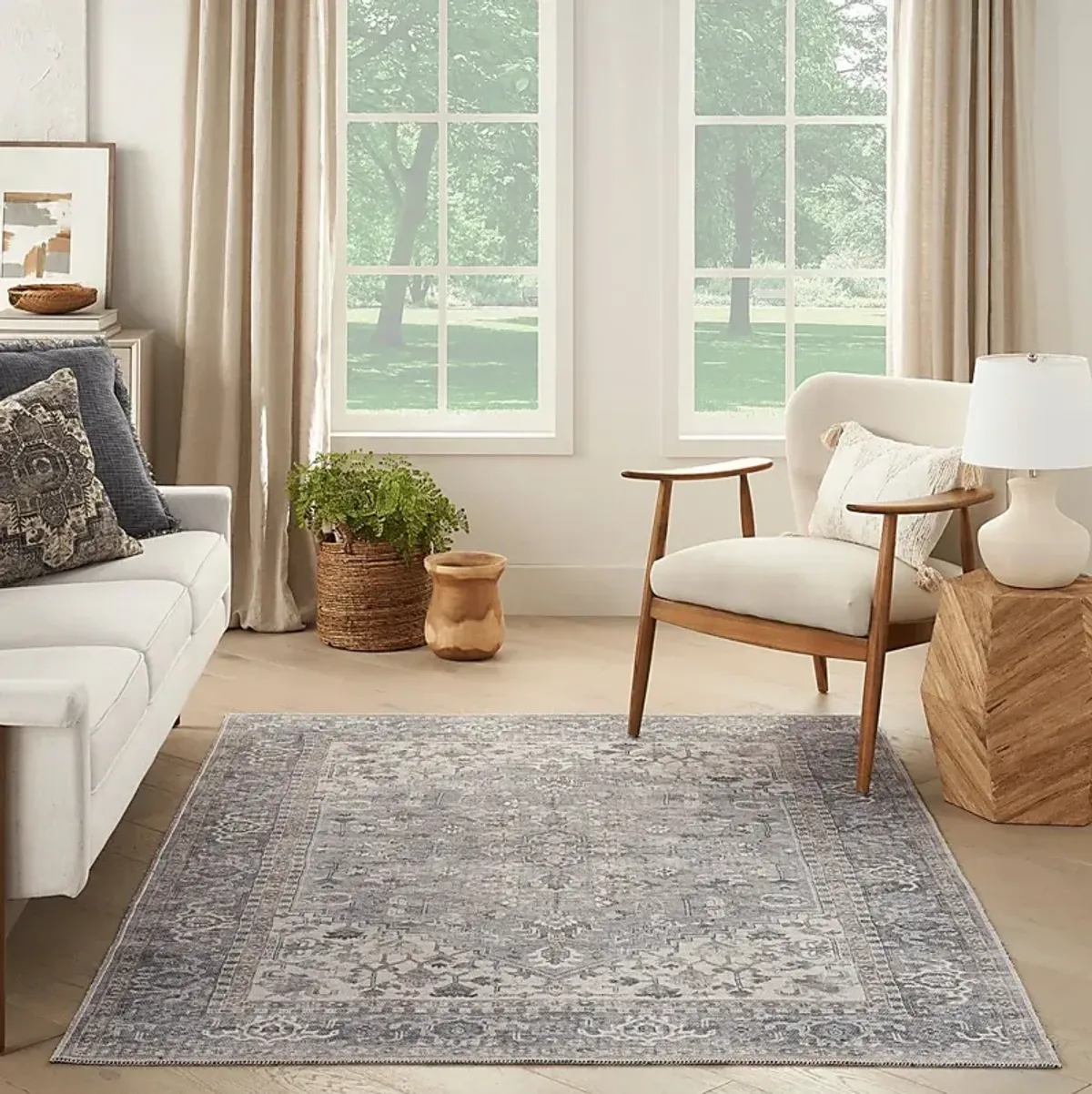 Haleigh Elle Gray 9'2 x 12'  Rug