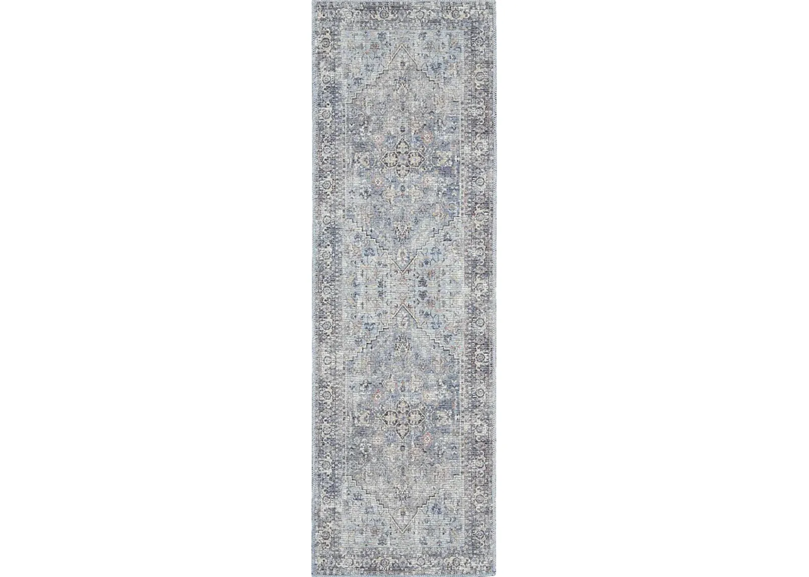 Haleigh Elle Light Gray 2' x 6'  Runner Rug