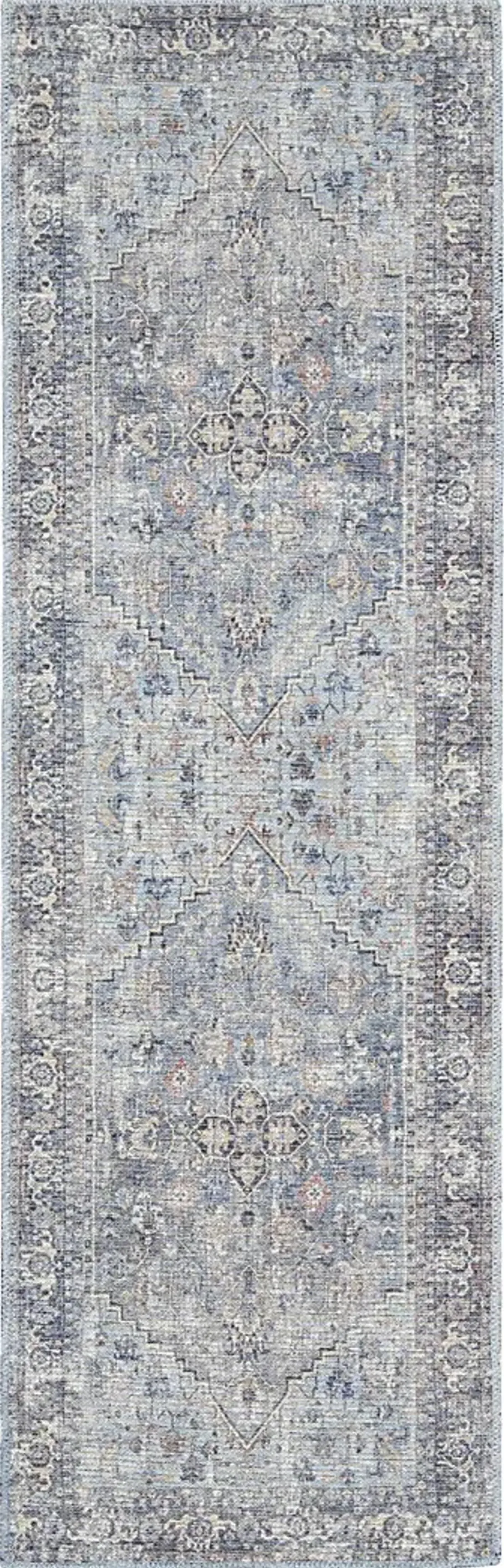 Haleigh Elle Light Gray 2' x 6'  Runner Rug