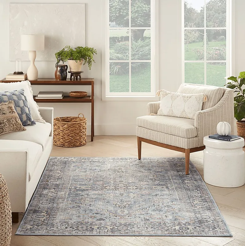 Haleigh Elle Light Gray 4' x 6'  Rug