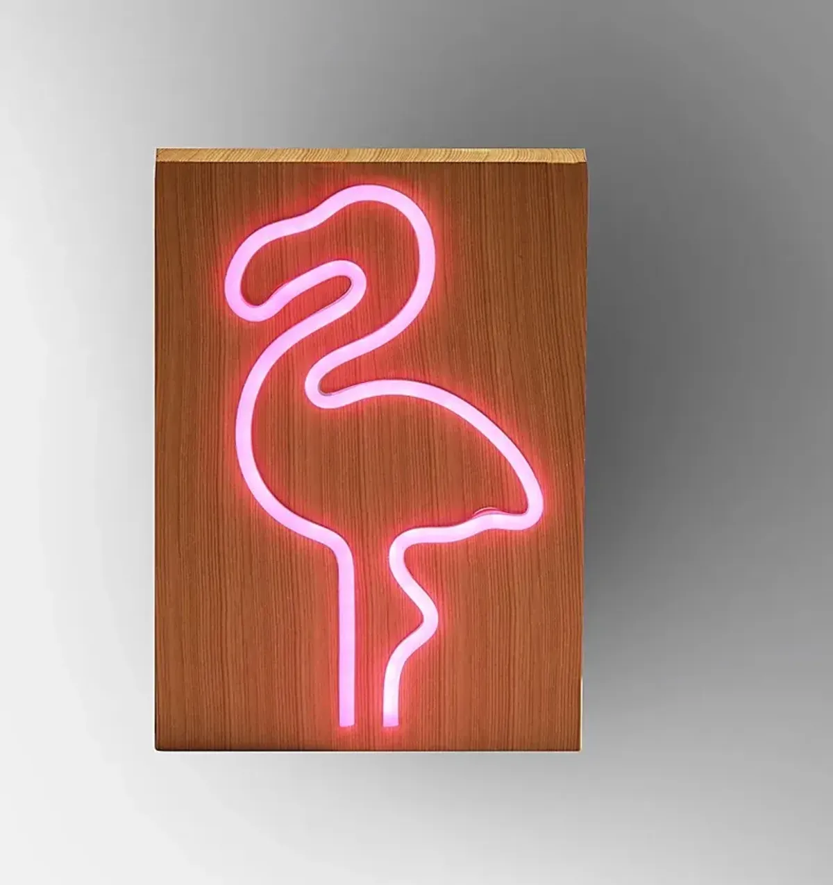 Kids Neon Flamingo Natural Table Lamp