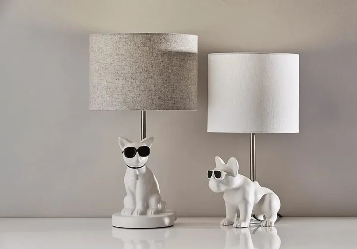 Kids Sunny Dog White Table Lamp