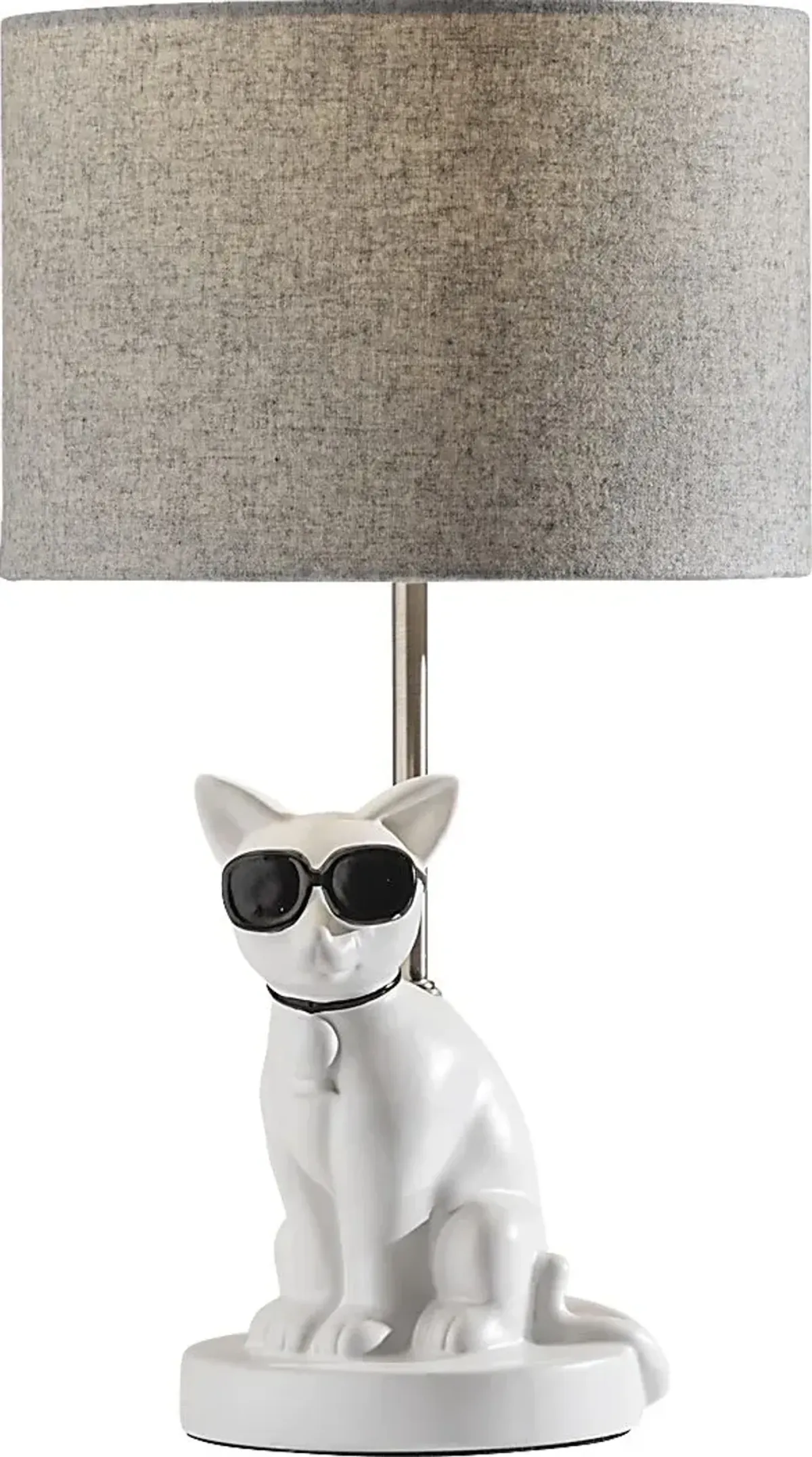 Kids Sunny Cat White Table Lamp