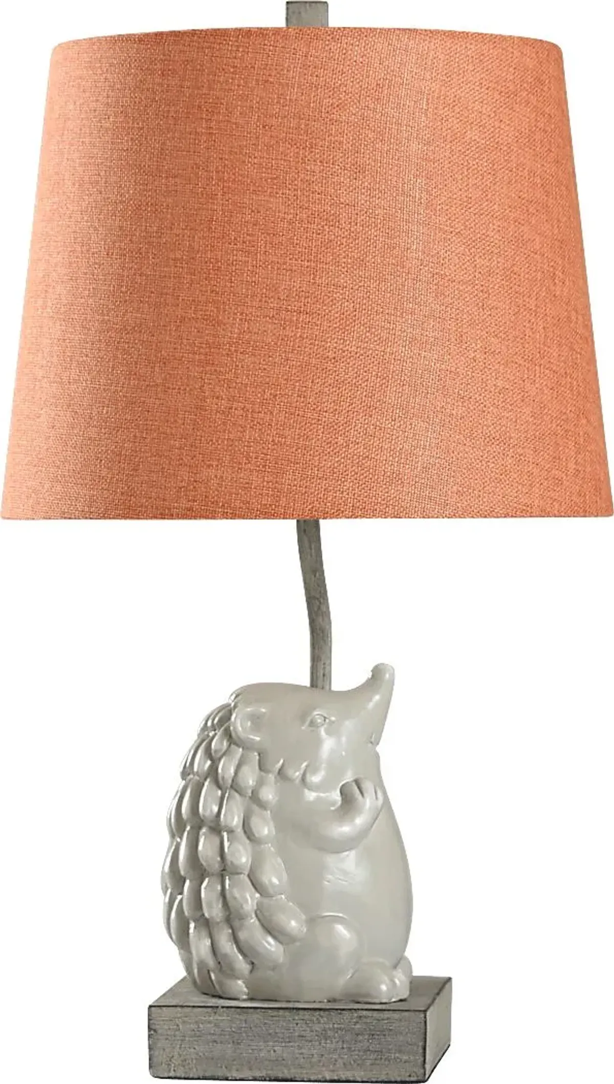 Kids Glamping Decor Brown Hedgehog Table Lamp