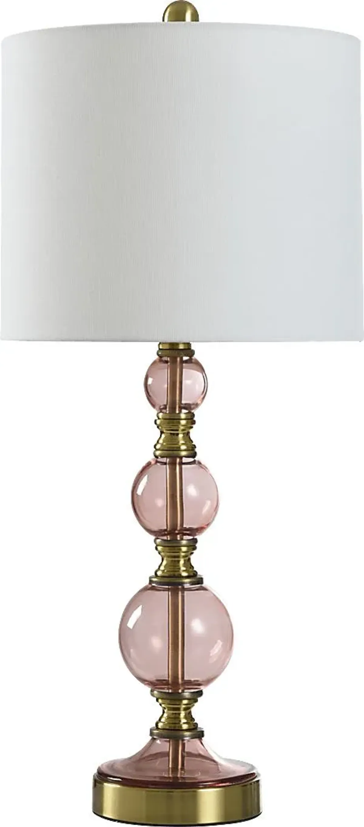 Kids Royal Princess Decor Pink Glass Table Lamp