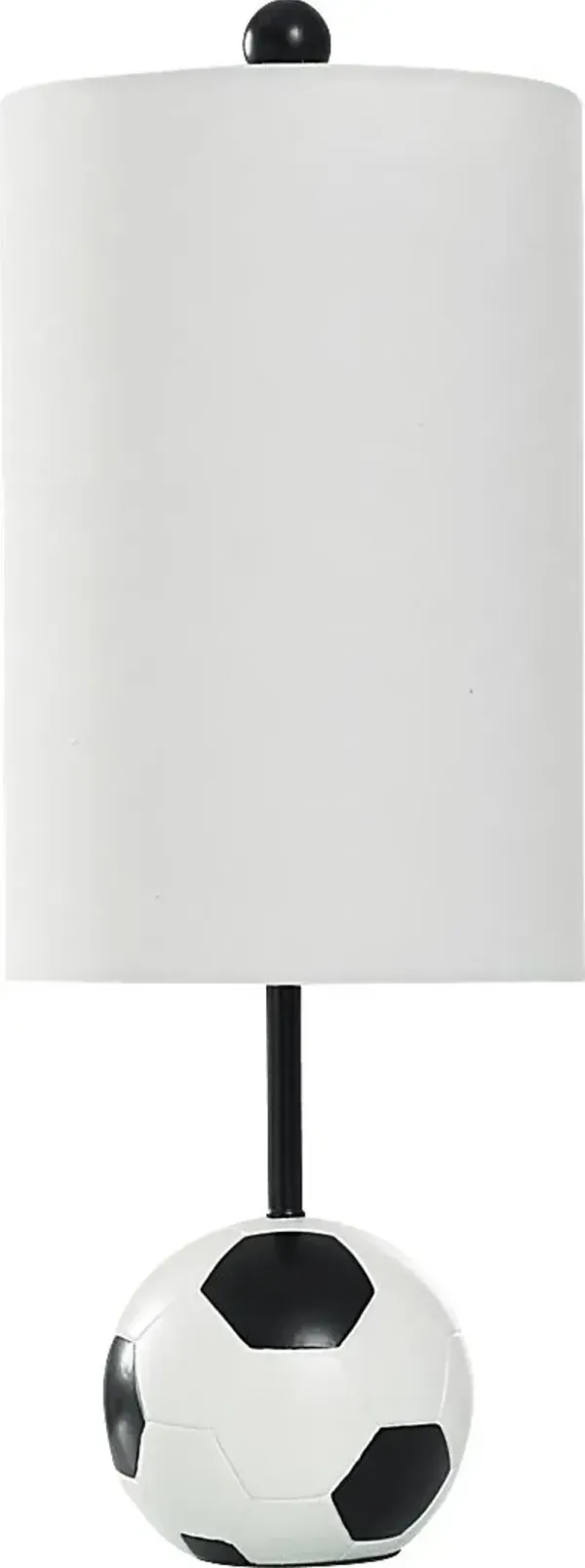 Kids Champions Decor White Soccer Ball Table Lamp