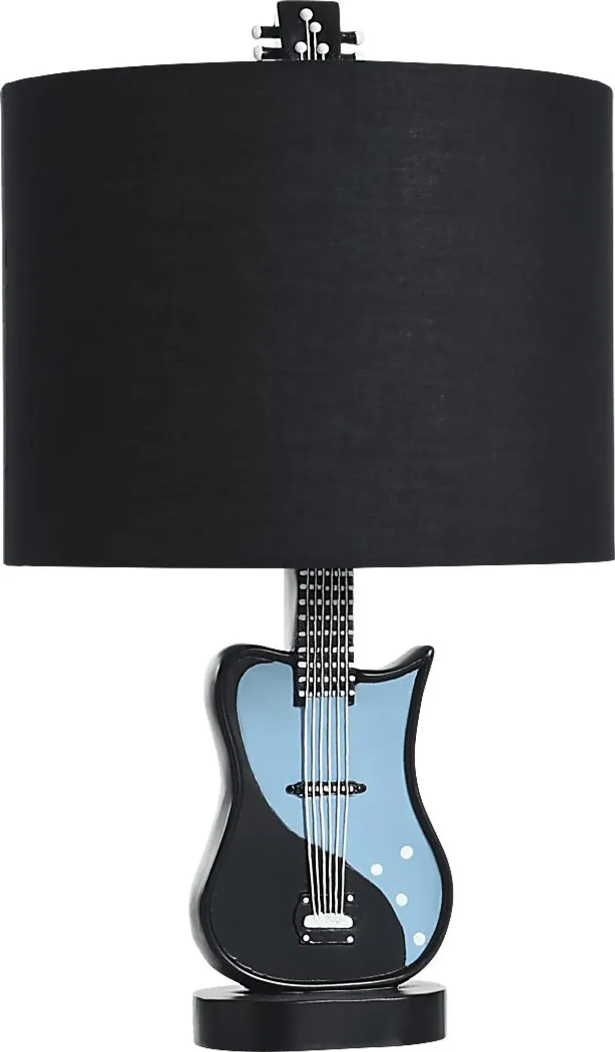 Kids Music Decor Black Guitar Table Lamp